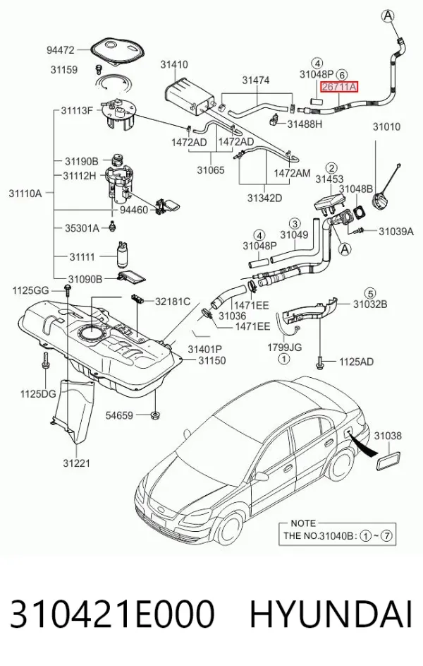  310421E000 Hyundai/Kia