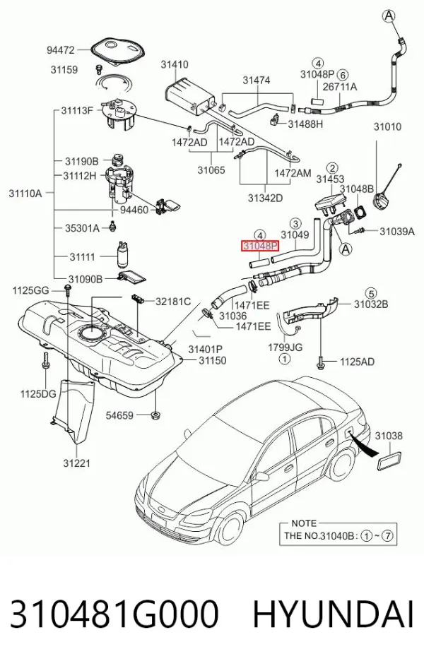  310481G000 Hyundai/Kia
