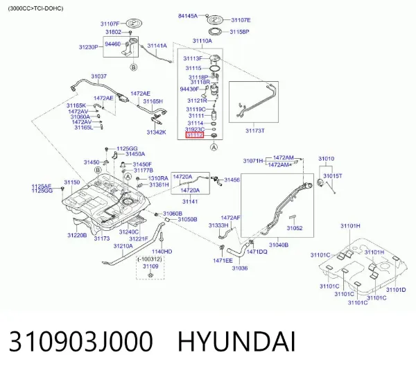 Сетка бензонасоса 310903J000 Hyundai/Kia