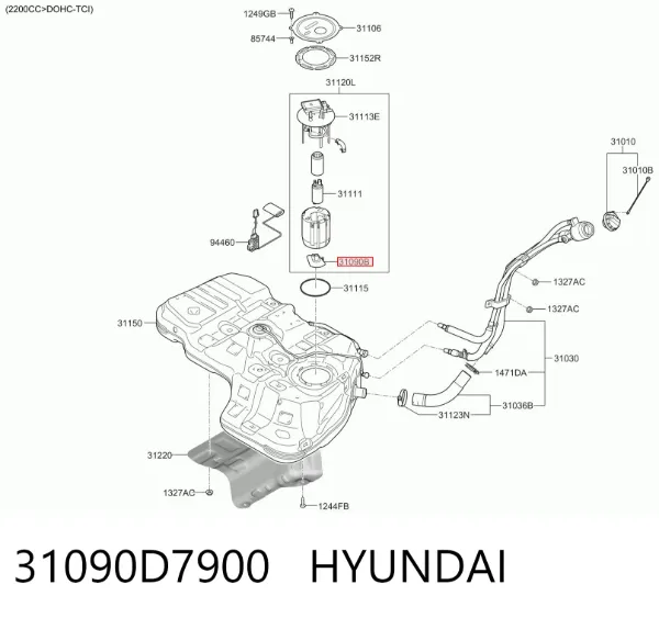 Сетка бензонасоса 31090D7900 Hyundai/Kia