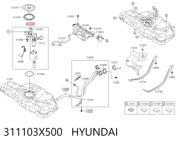 Бензонасос 311103X500 Hyundai/Kia