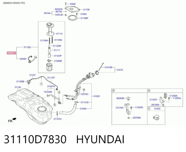Бензонасос 31110D7830 Hyundai/Kia
