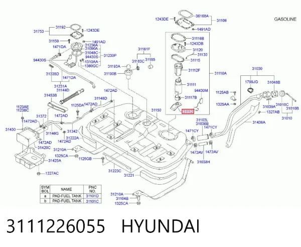 Топливный фильтр 3111226055 Hyundai/Kia