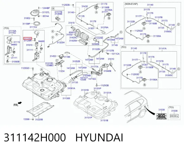  311142H000 Hyundai/Kia