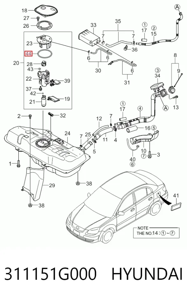  311151G000 Hyundai/Kia