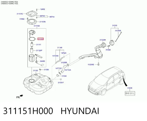  311151H000 Hyundai/Kia
