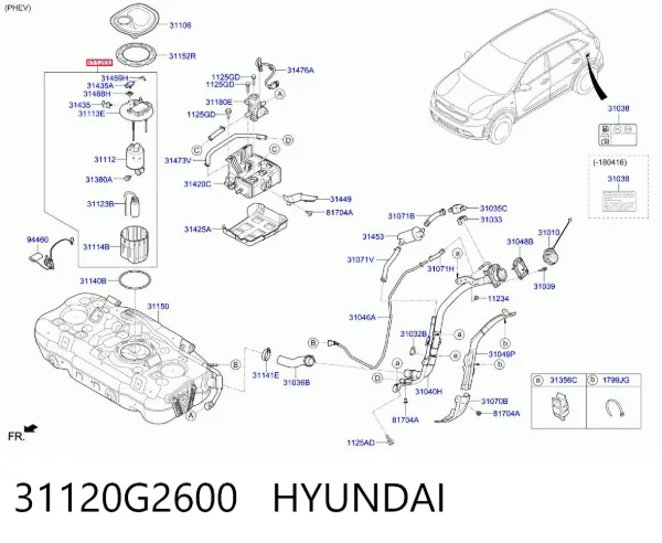 Бензонасос 31120G2600 Hyundai/Kia