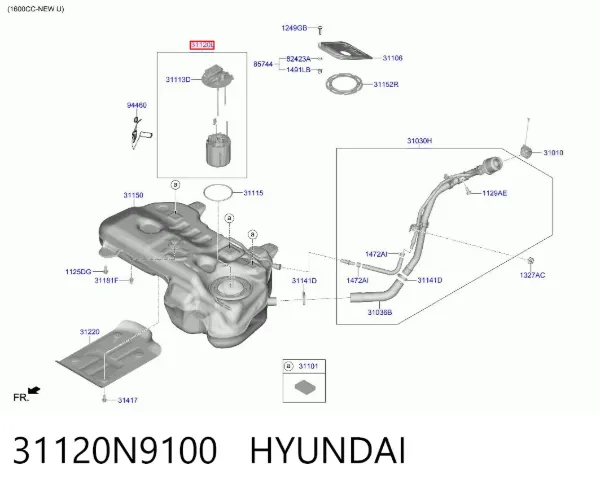 Бензонасос 31120N9100 Hyundai/Kia