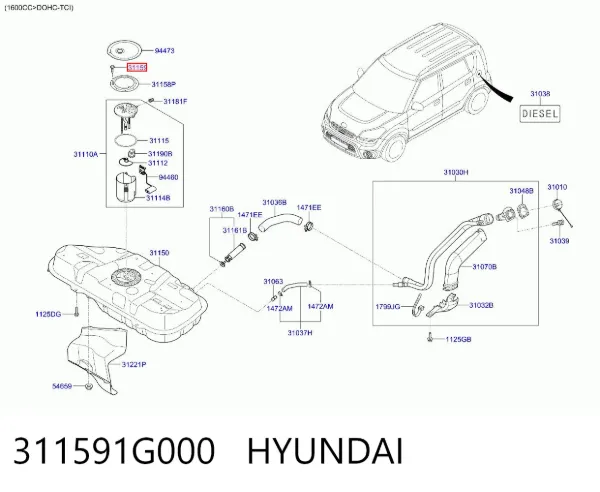  311591G000 Hyundai/Kia