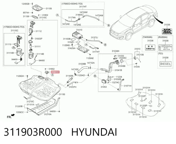  311903R000 Hyundai/Kia