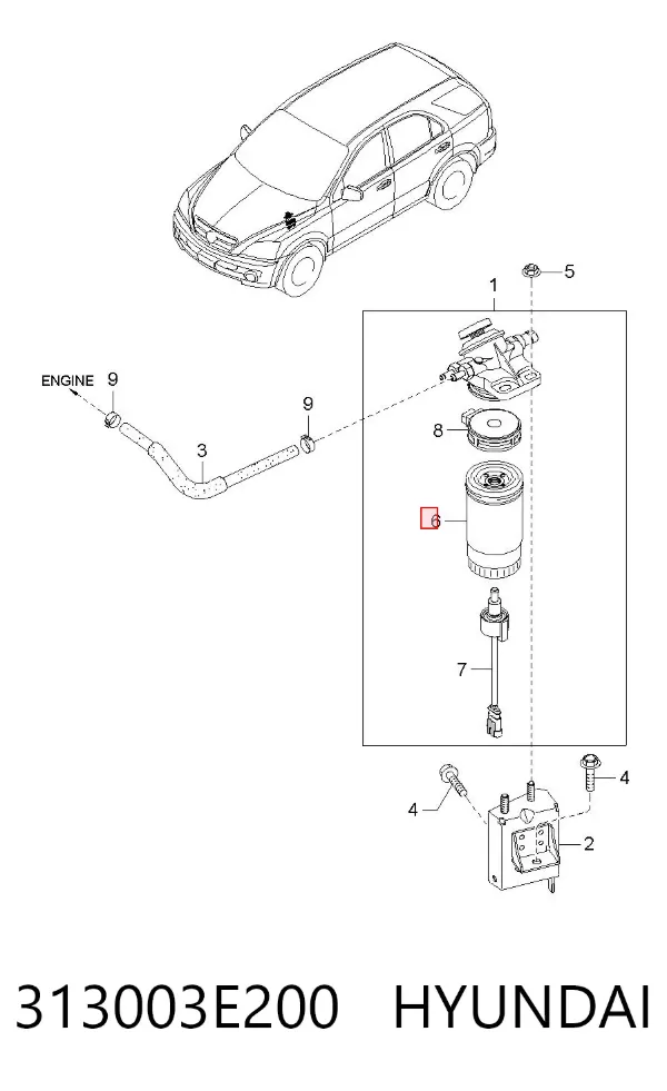 Топливный фильтр 313003E200 Hyundai/Kia