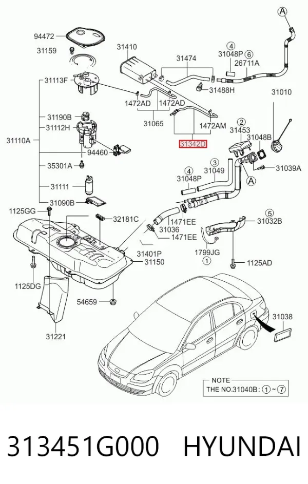  313451G000 Hyundai/Kia