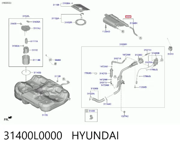 Адсорбер 31400L0000 Hyundai/Kia