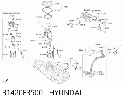 Адсорбер паров топлива HYUNDAI 31420F3500