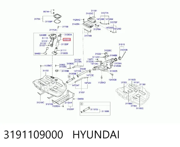 Топливный фильтр 3191109000 Hyundai/Kia