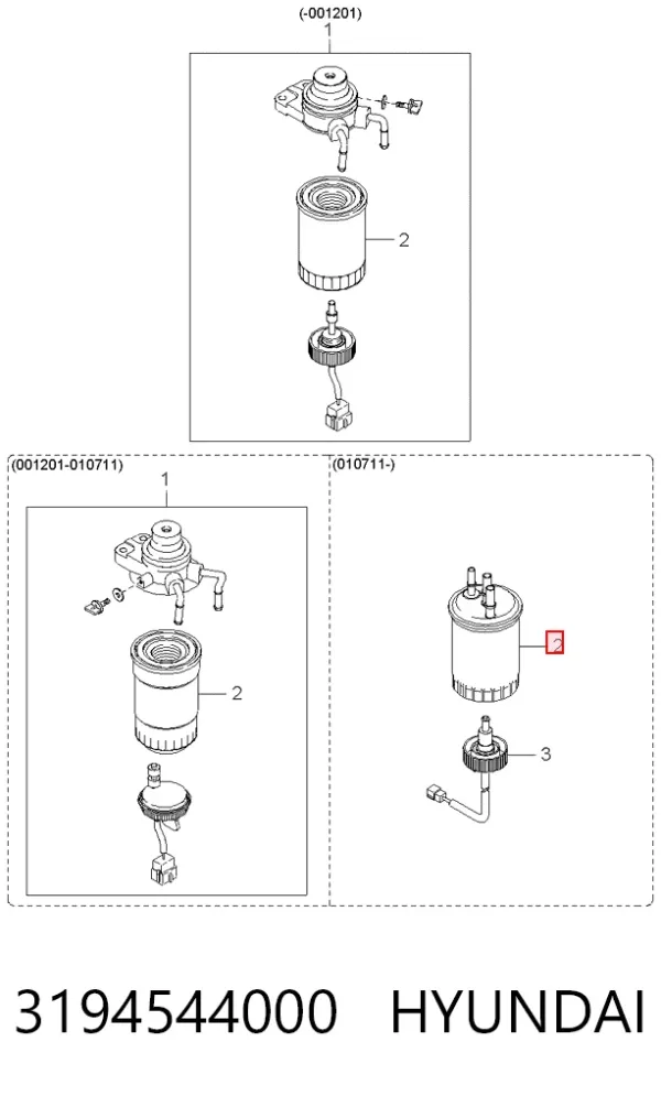 Топливный фильтр 3194544000 Hyundai/Kia