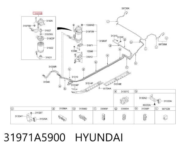 Топливный фильтр 31971A5900 Hyundai/Kia