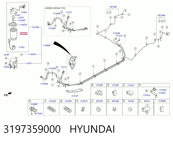 Топливный фильтр 3197359000 Hyundai/Kia