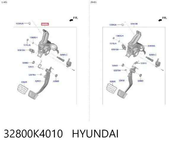 Педаль тормоза 32800K4010 Hyundai/Kia