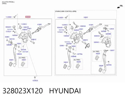 Педаль сцепления HYUNDAI 328023X120