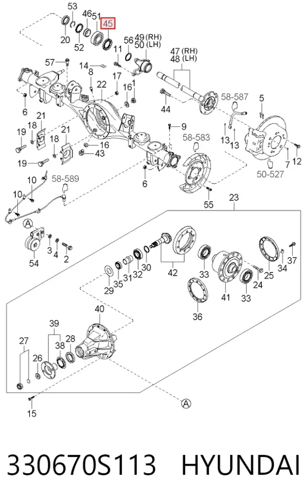 Сальник задней ступицы внешний 330670S113 Hyundai/Kia