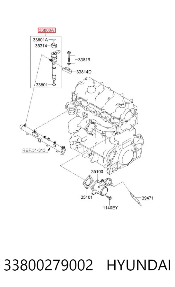 Топливные форсунки 33800279002 Hyundai/Kia