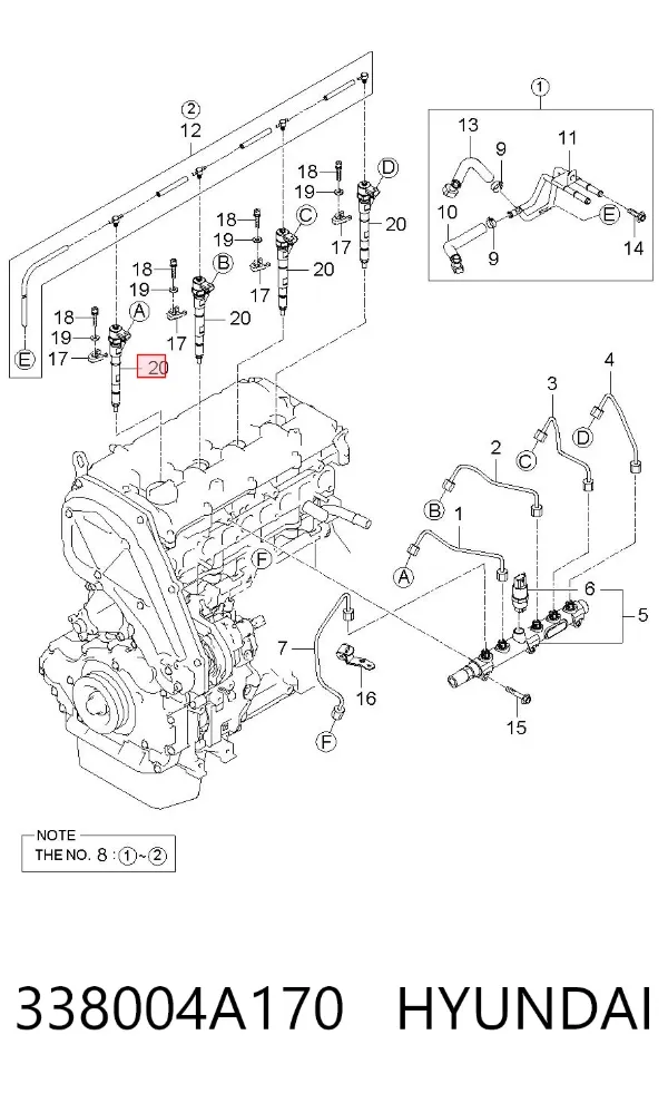 Топливные форсунки 338004A170 Hyundai/Kia