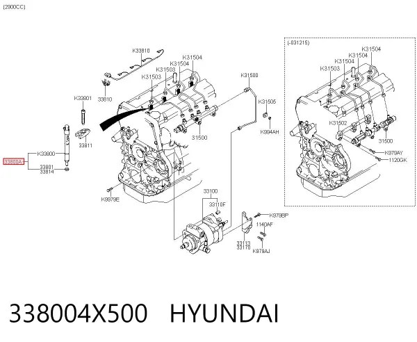 Топливные форсунки 338004X500 Hyundai/Kia