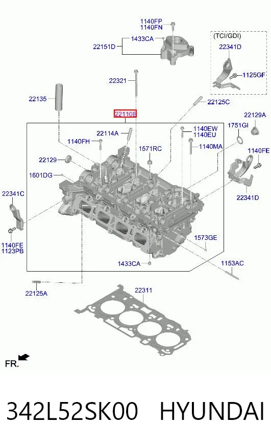 ГБЦ 342L52SK00 Hyundai/Kia