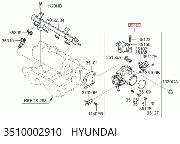 Дроссельная заслонка KIA Picanto I