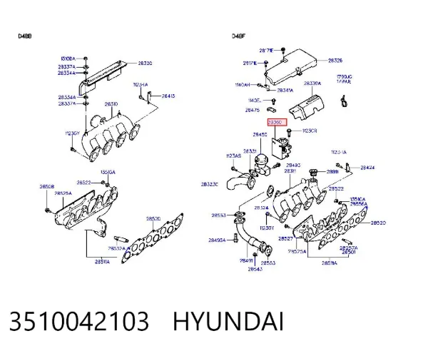Датчик дроссельной заслонки 3510042103 Hyundai/Kia