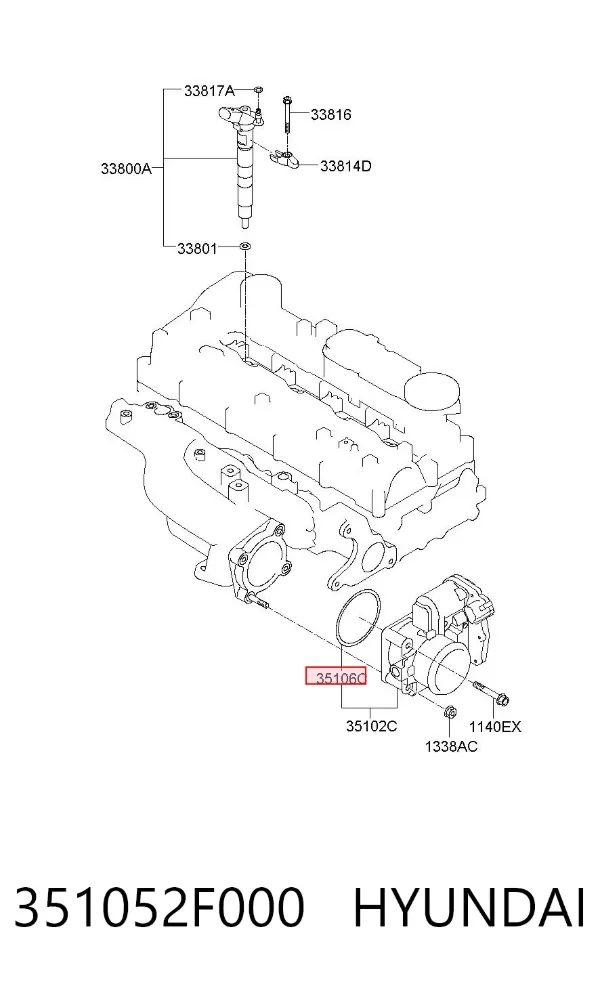 Кольцо форсунки 351052F000 Hyundai/Kia