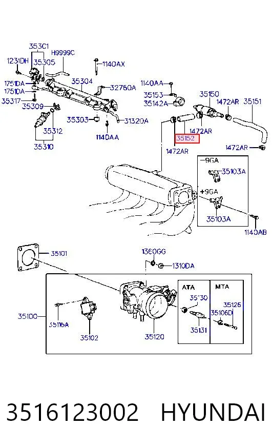  3516123002 Hyundai/Kia