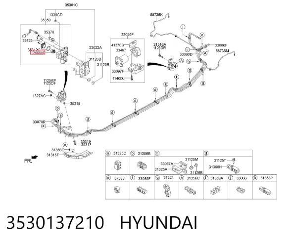 Регулятор давления топлива в баке 3530137210 Hyundai/Kia