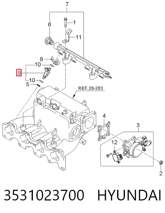 Топливные форсунки KIA Spectra 