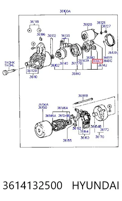 Шестерня стартера HYUNDAI 3614132500