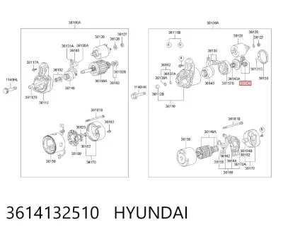 Шестерня стартера HYUNDAI 3614132510