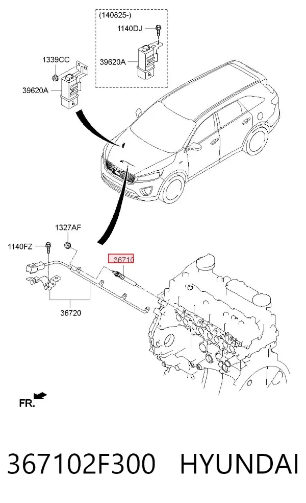 Свечи накала 367102F300 Hyundai/Kia
