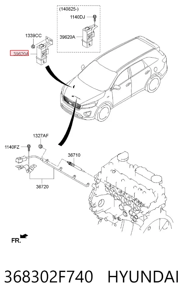 Реле свечей накала 368302F740 Hyundai/Kia
