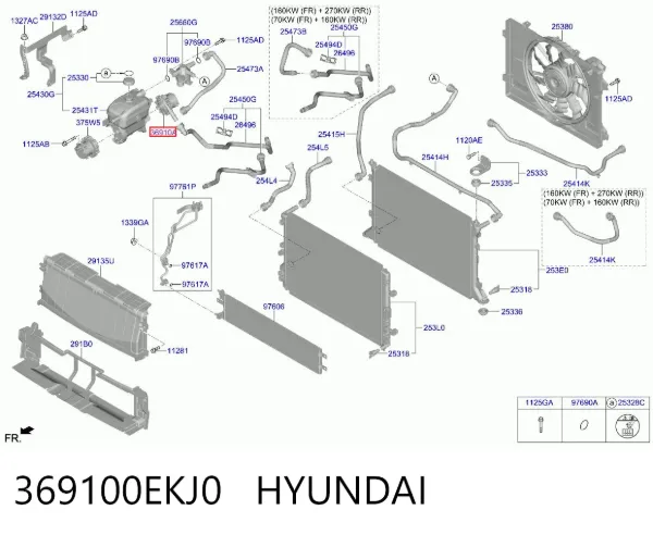 Дополнительная помпа 369100EKJ0 Hyundai/Kia