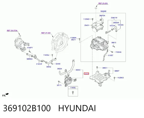 Насос охлаждения инвертора 369102B100 Hyundai/Kia