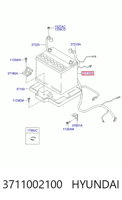 Акумуляторна батарея Х'юндей 40 А/г (3711002100)