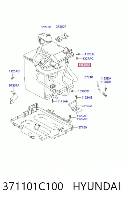 Автоакумулятор Х'юндей 55 А/г (371101C100)