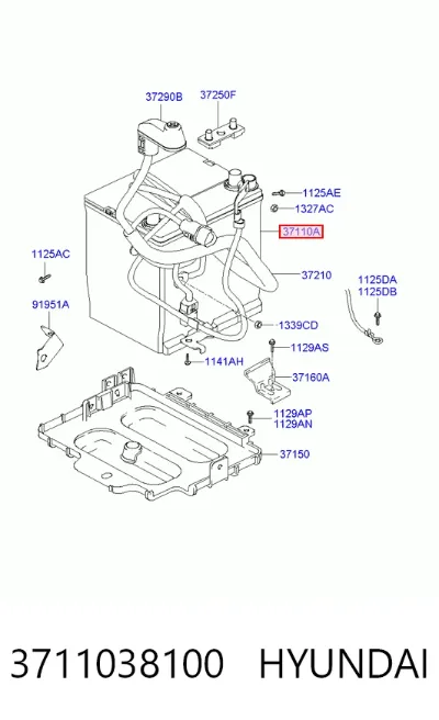 Акумуляторна батарея Х'юндей 60 А/г (3711038100)