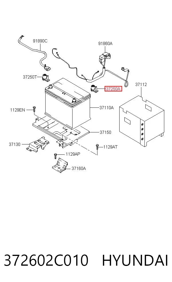 Клема аккумулятора 372602C010 Hyundai/Kia