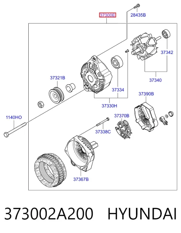 Генератор 373002A200 Hyundai/Kia