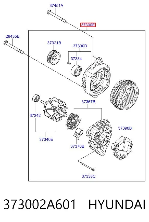 Генератор 373002A601 Hyundai/Kia