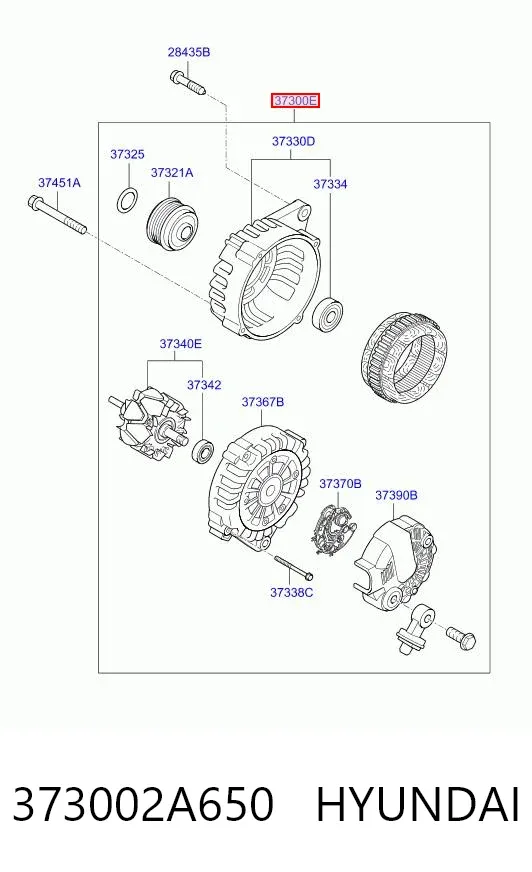 Генератор 373002A650 Hyundai/Kia