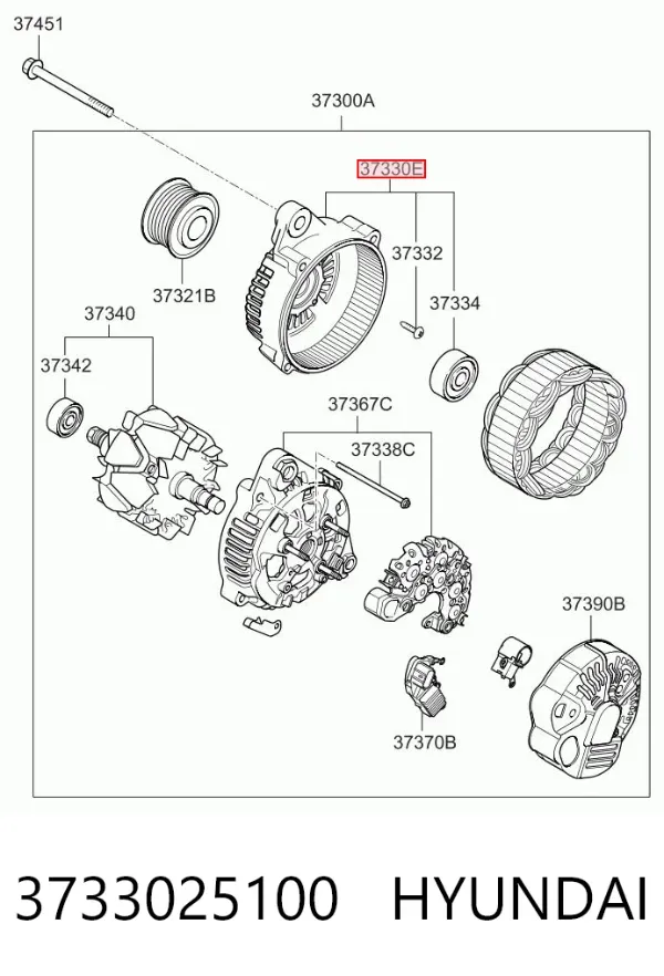 Обмотка генератора 3733025100 Hyundai/Kia