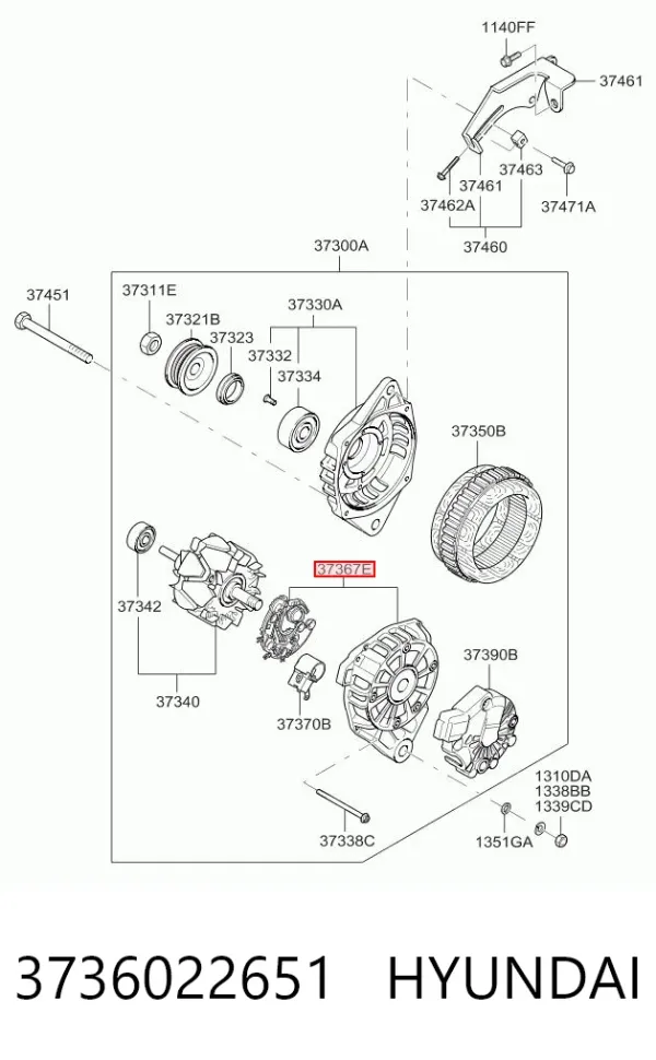 Диодный мост 3736022651 Hyundai/Kia